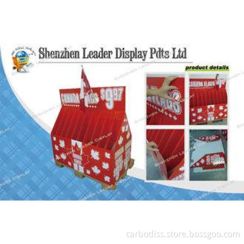 Cardboard Car Flags Pallet Display for Retail Stores